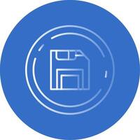Save Gradient Line Circle Icon vector