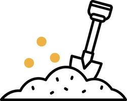 Shovel Skined Filled Icon vector