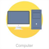 Computer and device icon concept vector