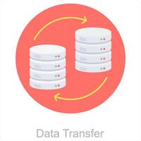 Data Transfer and exchange icon concept vector