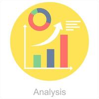 Analysis and chart icon concept vector