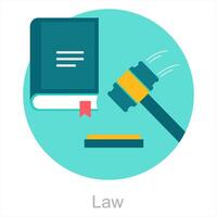 Law and judge icon concept vector