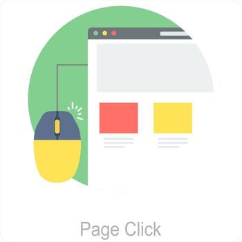 Page Click and click icon concept vector