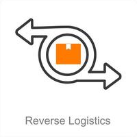 Reverse Logistics and return icon concept vector