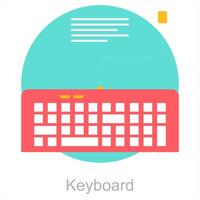 keyboard and typing icon concept vector