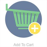 Add To Cart and trolley icon concept vector