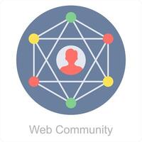 Web Community and connection icon concept vector