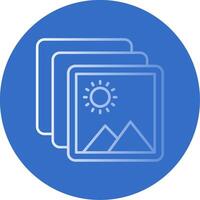Gallery Gradient Line Circle Icon vector