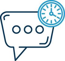 Time Line Blue Two Color Icon vector
