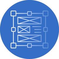 Layout Gradient Line Circle Icon vector