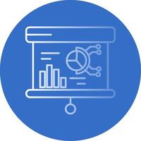 Presentation Gradient Line Circle Icon vector