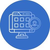 Portfolio Gradient Line Circle Icon vector