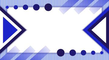vector blank rectangle background with geometric background abstract blue
