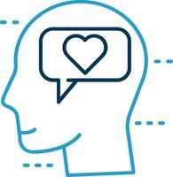 Dialog Line Blue Two Color Icon vector