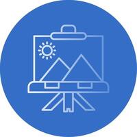Canvas Gradient Line Circle Icon vector