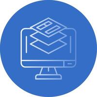 Layer Gradient Line Circle Icon vector