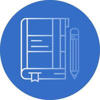 Nota degradado línea circulo icono vector