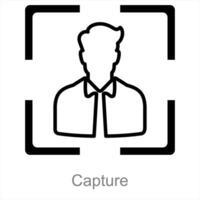 Capture and camera icon concept vector