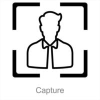 Capture and camera icon concept vector