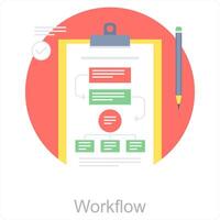 Work Flow and hierarchy icon concept vector