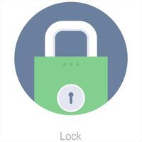 Lock and protection icon concept vector