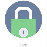 Lock and protection icon concept vector