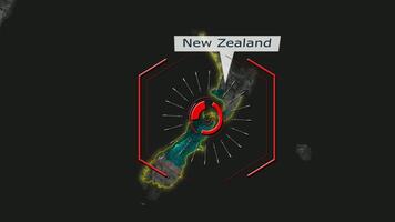 New Zealand Map - Cyber Attack video