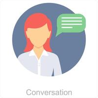 Conversation and communication icon concept vector