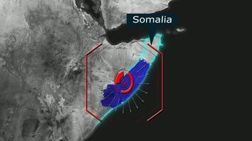 Somalia Map - Cyber Attack video