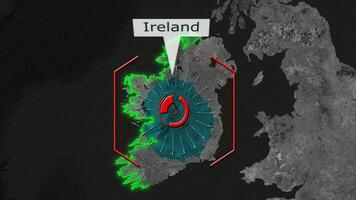 Ireland Map - Cyber Attack video