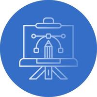 Canvas Gradient Line Circle Icon vector