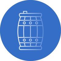 Barrel Gradient Line Circle Icon vector