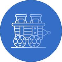 Cart Gradient Line Circle Icon vector