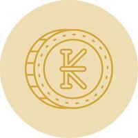 Kip Line Yellow Circle Icon vector