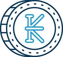 Kip Line Blue Two Color Icon vector