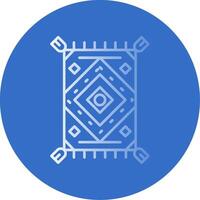 Rug Gradient Line Circle Icon vector