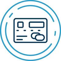 Pay Line Blue Two Color Icon vector