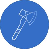 Axe Gradient Line Circle Icon vector