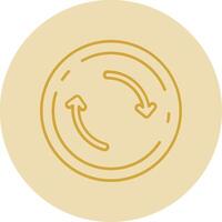 Refresh Line Yellow Circle Icon vector