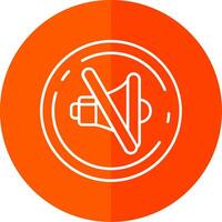 Mute Line Red Circle Icon vector