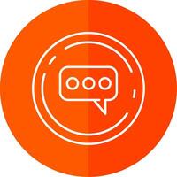 Comment Line Red Circle Icon vector