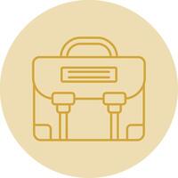 Briefcase Line Yellow Circle Icon vector