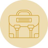 Briefcase Line Yellow Circle Icon vector