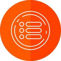 Menu Line Red Circle Icon vector