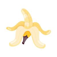 Collection of Banana Fruit Flat Stickers vector