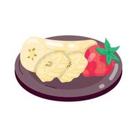 Trendy Banana Delights Flat Stickers vector