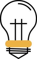 Bulb Skined Filled Icon vector