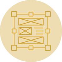 Layout Line Yellow Circle Icon vector
