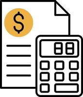 Calculator Skined Filled Icon vector