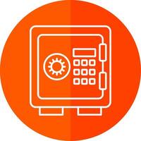 Lockers Line Red Circle Icon vector